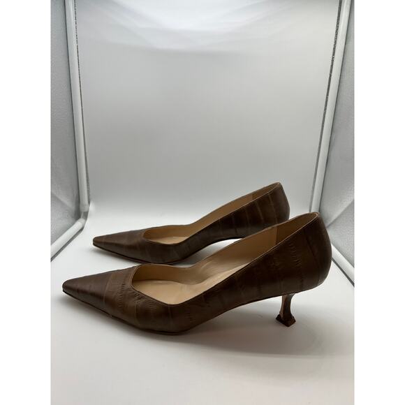 Manolo Blahnik Brown Kitten Heels EU size 40 - Picture 5 of 8